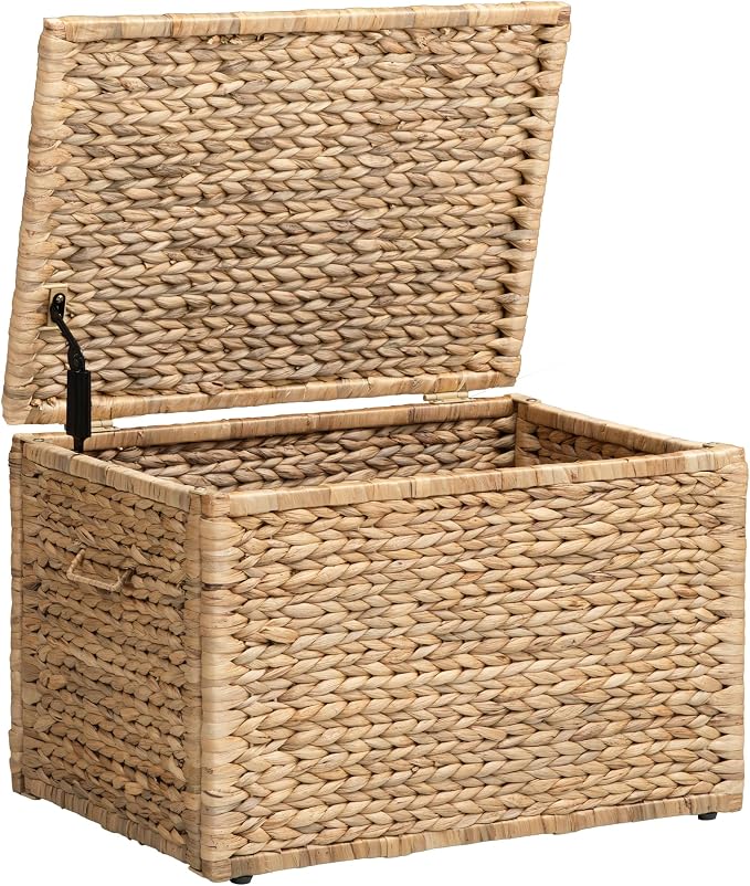 eHemco Storage Trunk with Metal Frame, 23.3 by 16.5 by 15.2 Inches | Safety by eHemco