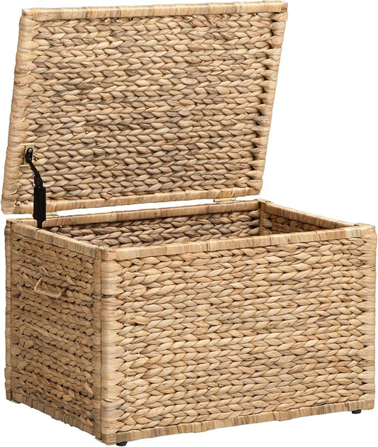 eHemco Storage Trunk with Metal Frame, 23.3 by 16.5 by 15.2 Inches | Safety by eHemco
