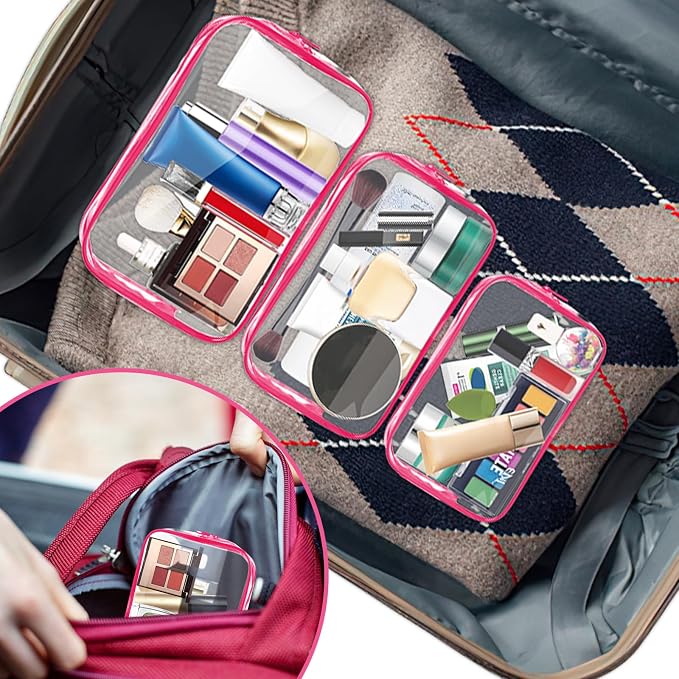 AURUZA Clear Makeup Bag, Portable Travel Toiletry Bags - Image 7