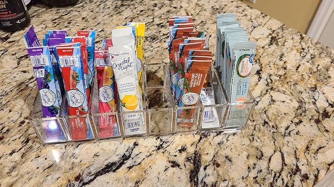 Tea Bag Organizer, Water Drink Packet Holder Organizer, Tea Packet Storage - Image 2