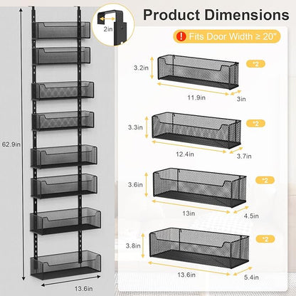 VyGrow Over the Door Organizer, 8-Tier Pantry Organizer - Image 3