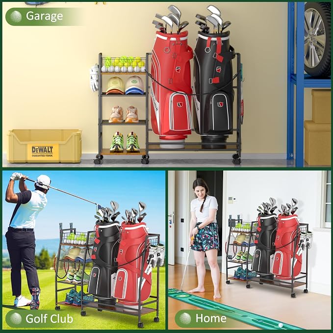 Golf Bag Storage Rack for Garage - Image 7