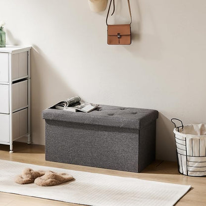 Sweetcrispy 30 Inch Folding Storage Ottoman Bench, Ottoman - Image 8