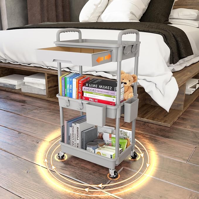 3 Tier Rolling Utility Cart - Image 3