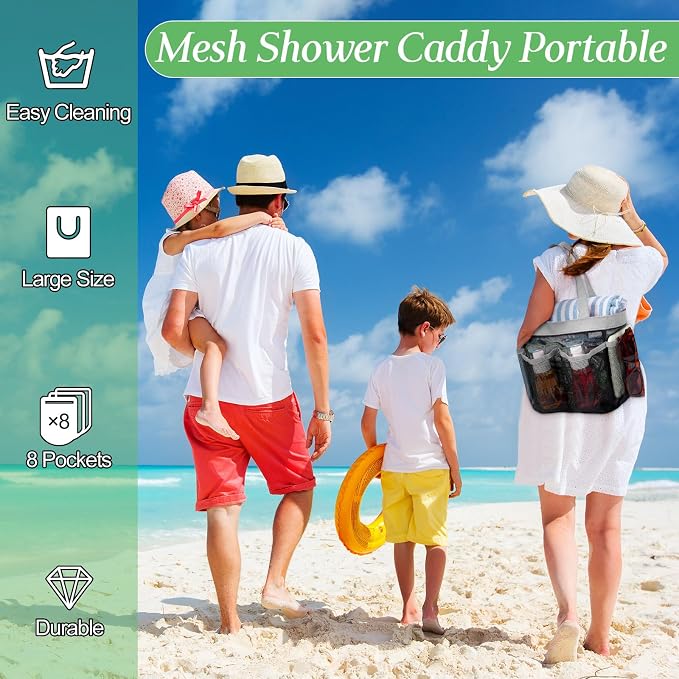 Hillban 4 Pcs Mesh Shower Caddy Portable Shower Caddy - Image 5
