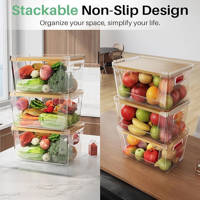 3 Set Pantry Organizer and Stackable Storage Kitchen, Sturdy and Durable - Image 6