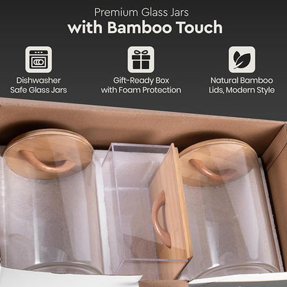 Laundry Pod Storage Container Set | Two 3L Glass Jars & One Acrylic Dryer Sheet - Image 4