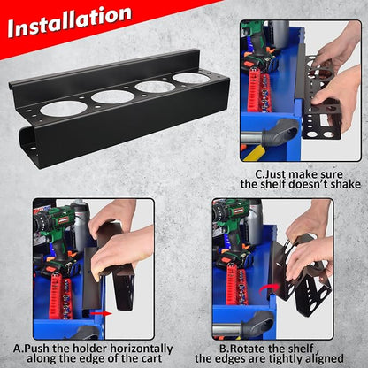 MUTUACTOR Heavy Duty Tools Organizer, Magnetic Mount Power Drill Driver Holder - Image 7