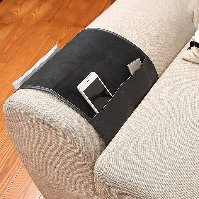 IPENNY No-slip Leather Sofa Couch Remote Control Holder Chair Armrest Caddy - Image 3