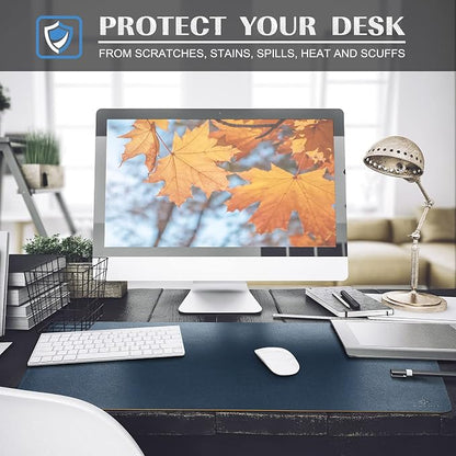 K KNODEL Large Office Leather Desk Mat, Mouse and Keyboard Pad, Computer and - Image 6