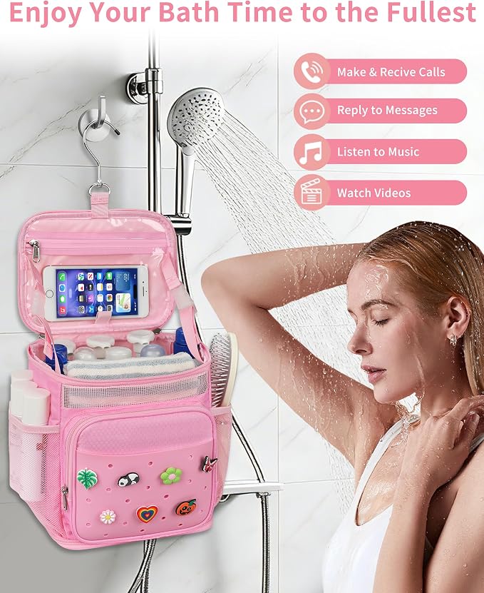 Hanging Shower Caddy Portable, Mesh Shower Bag - Image 5