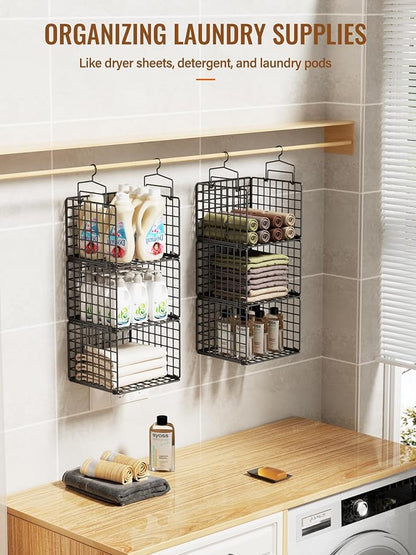 6 Tier Closet Hanging Organizer, Metal Closet Organizers and Storage - Image 6