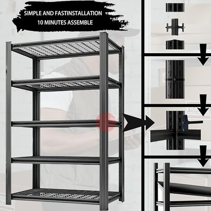 Standing Shelf Units Heavy Duty Storage Rack Industrial Wire Mesh Shelving - Image 6