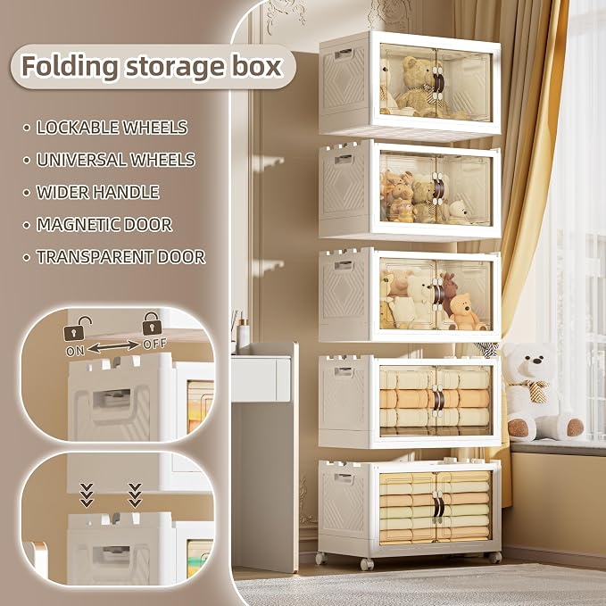 332 QT / 83 Gal Extra Wide Foldable Plastic Cabinet - Image 5