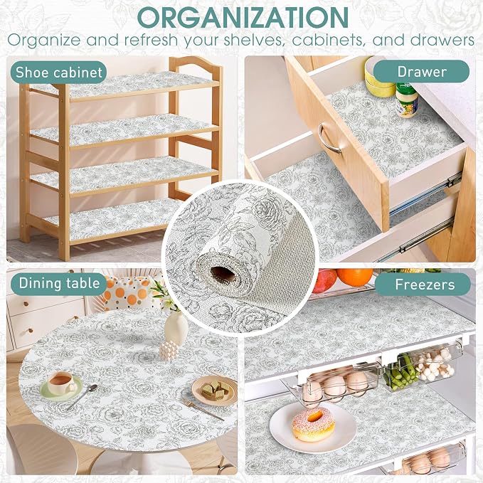 Drawer and Shelf Liner, Non-Slip Kitchen Cabinet Liners Non-Adhesive Thick - Image 7