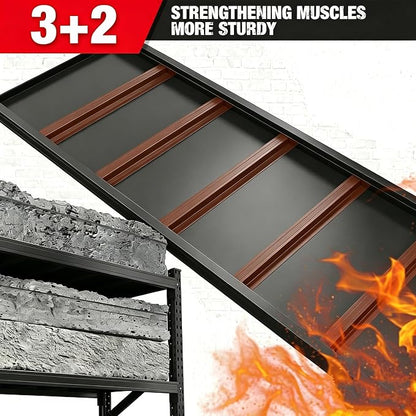 67” W Storage Shelves Heavy Duty 5000Lbs Adjustable Metal Garage Shelving Unit - Image 5