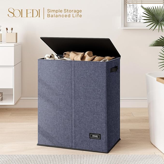 SOLEDI Large Double Laundry Hamper - Image 6