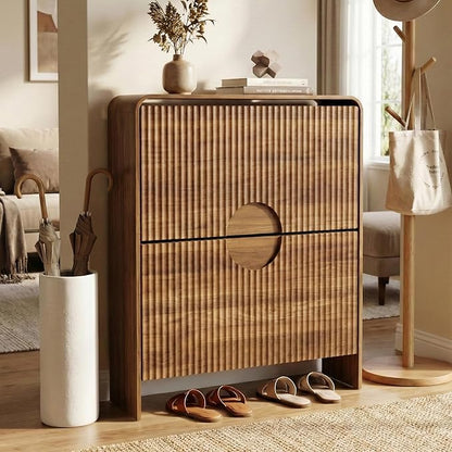 Slim Shoe Storage Cabinet for Entryway, Narrow Shoe Cabinet by zofiauai