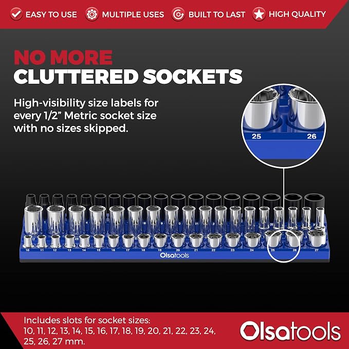 Olsa Tools Magnetic Socket Organizer - Image 4