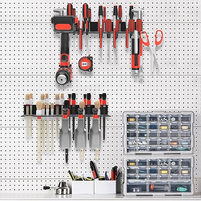 Metal Screwdriver Organizer, Wall Mount Plier Organizer Hammer Holder, Hand - Image 5