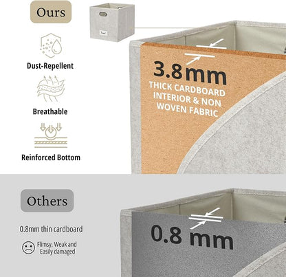 DECOMOMO Felt Storage Bins, 13 inch Cube Storage Bins - Image 6