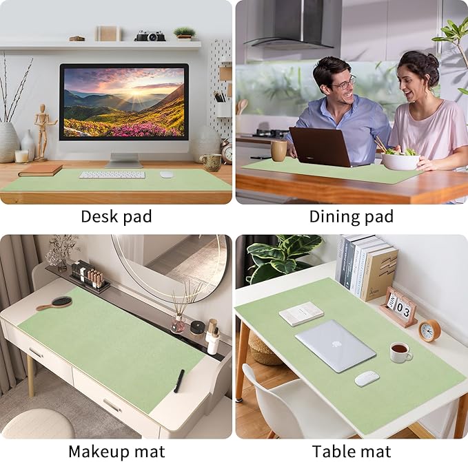 Bloss Leather Desk Mat and Keyboard Wrist Rest, Large Mouse Pad + Keyboard - Image 3