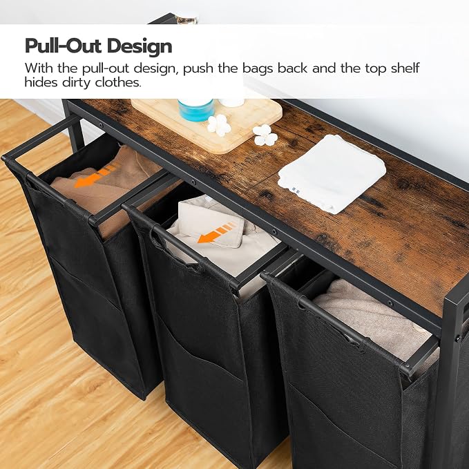 HOOBRO Laundry Sorter 3 Section, Laundry Hamper - Image 7