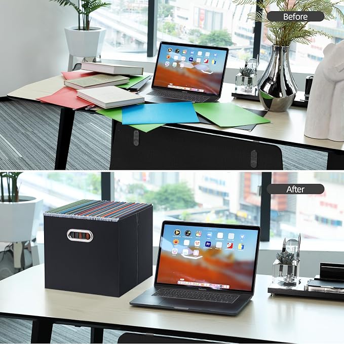 Portable Collapsible Cardboard File Box - Image 3