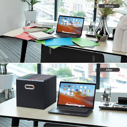 Portable Collapsible Cardboard File Box - Image 3