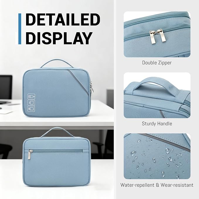 Lanola Electronic Organizer, Travel Cable Organizer Bag Pouch Electronic - Image 6