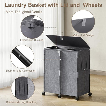 140L Double Laundry Hamper - Image 5