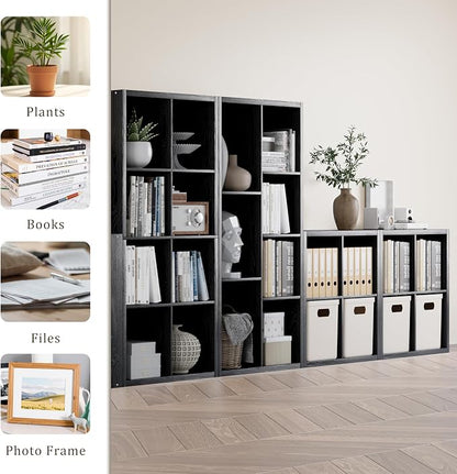 Cube Storage Organizer Bookcase, Decorative 11 inch Open Back Cubical Shelf - Image 8