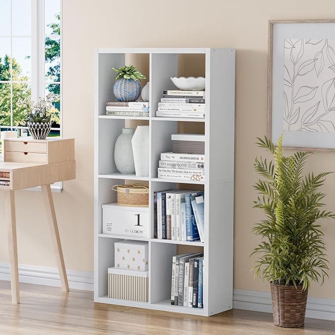 Cube Storage Organizer Bookcase, Decorative 11 inch Open Back Cubical Shelf - Image 2