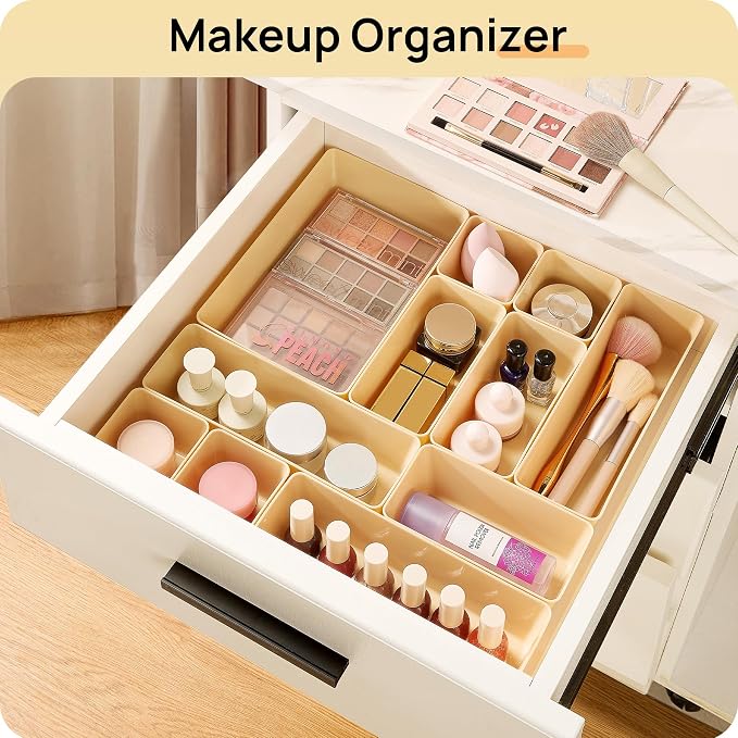 Vtopmart 25 PCS Plastic Drawer Organizers Set, 4-Size Versatile Bathroom and - Image 4