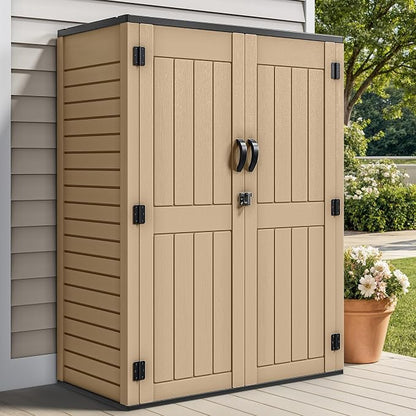 YITAHOME 59 Cuft Outdoor Tall Storage Shed, Waterproof Vertical Resin Shed - Image 2