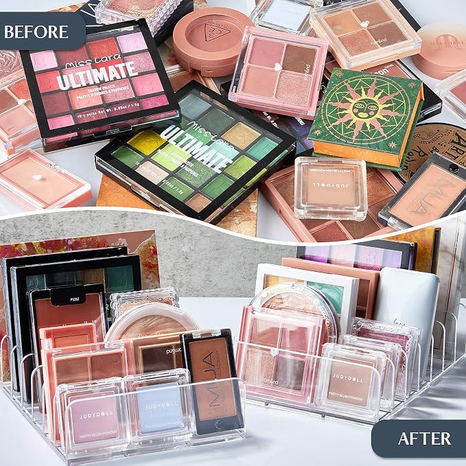 TUZAZO 2 Pack Acrylic Eyeshadow Palette Makeup Organizer - Image 4
