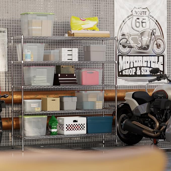 18" Deep x 60" Wide x 64" Height Wire Shelving Kit | 5-Tier | NSF Commercial - Image 5