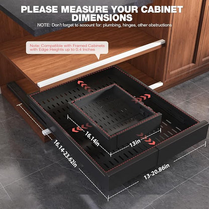 4 Pack Pull Out Cabinet Organizer Expandable Width and Depth, Slide Out Drawers - Image 5