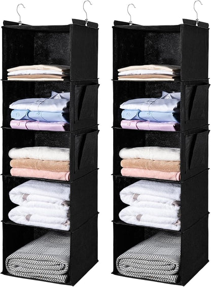 BOOMIBOO Hanging Closet Organize and Shelves，5-Hanging Shelf by BOOMIBOO
