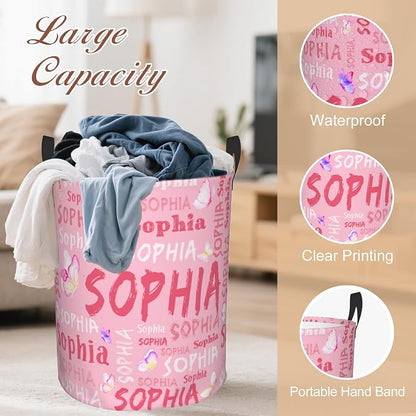 Custom Name Laundry Hamper, Personalized Laundry Basket - Image 4