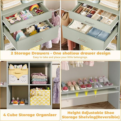 Closet System - 4.75-8FT Closet Organizer System - Image 7