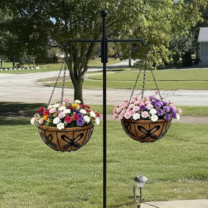 12 Inch Hanging Baskets for Plants Outdoor, 2 Pack Metal Wire Hanging Planters - Image 4