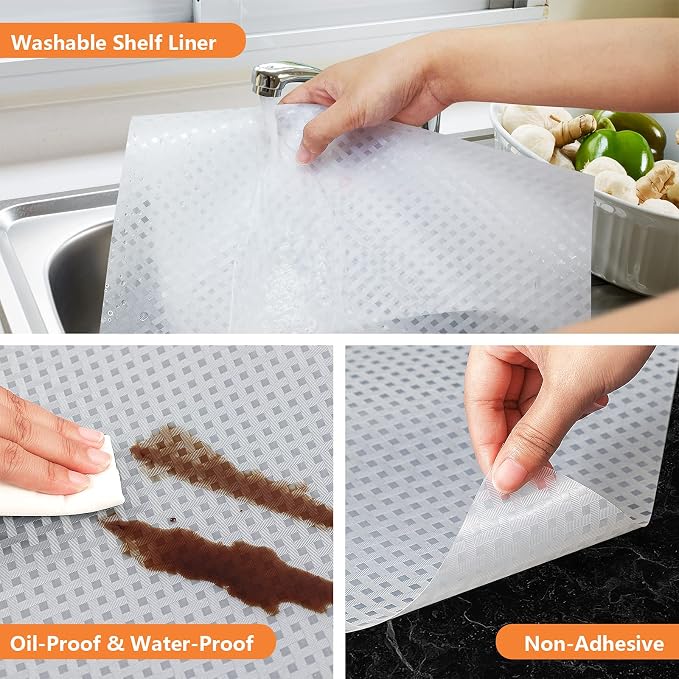 Shelf Liners for Kitchen Cabinets Refrigerator Liners Waterproof Kitchen - Image 3
