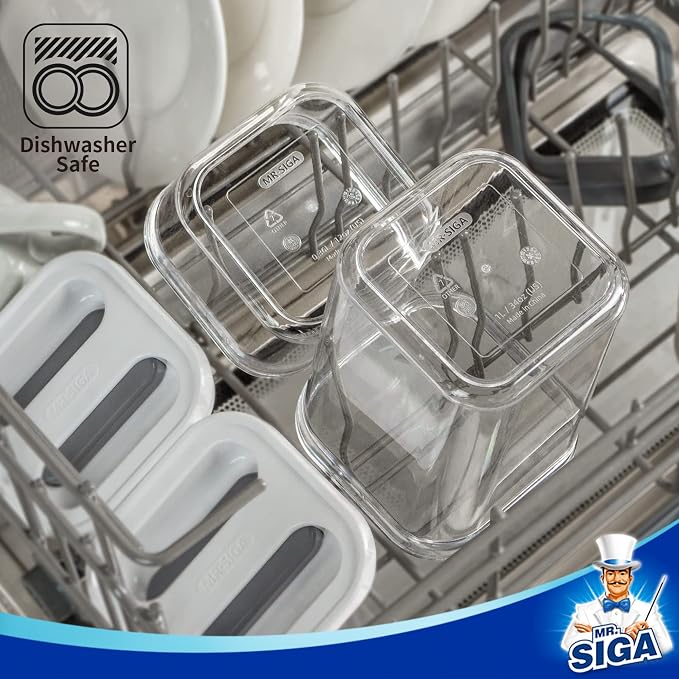 MR.SIGA 6 Piece Airtight Food Storage Container Set, BPA Free Kitchen Pantry - Image 6