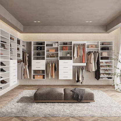 ROOMTEC Modular Closet System, Wall-Mounted Wooden Tower - Image 4
