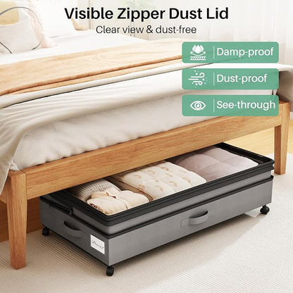 Kitstorack 4 Pack Height-adjustable Under Bed Storage - Image 5