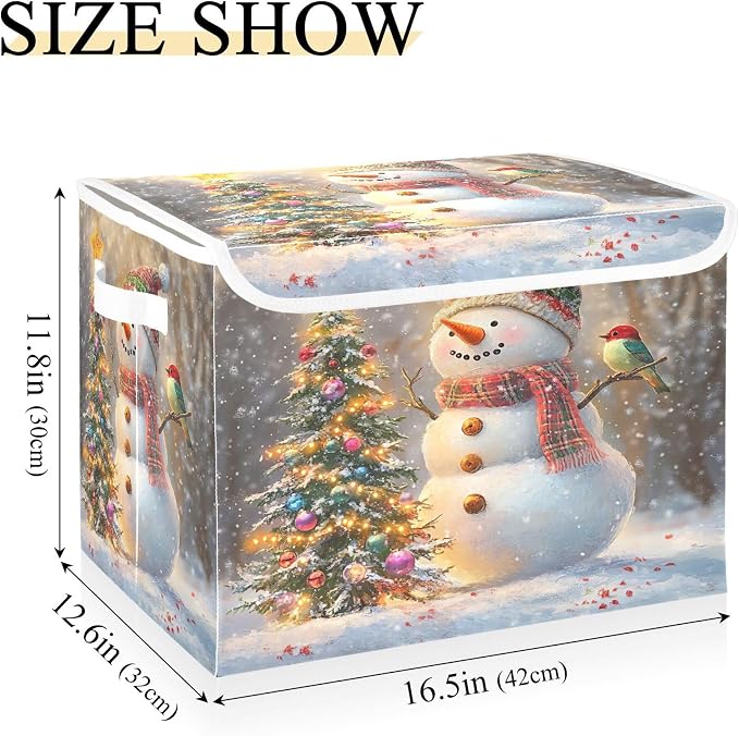 Whimsical Snowman Storage Bins - Image 3
