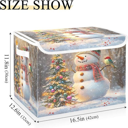 Whimsical Snowman Storage Bins - Image 3