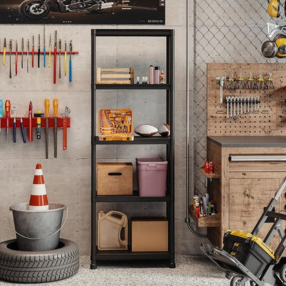 GIANTEX 5-Tier Heavy-Duty Plastic Storage Shelves | Freestanding Garage - Image 9