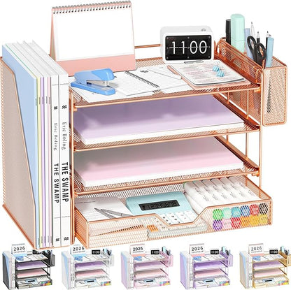 OPNICE Desk Organizer, 4-Tier Desktop File Organizer by OPNICE